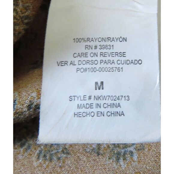 Rewind Peasant Blouse Long Sleeves Tie Neck  Mustard yellow M  EUC - Picture 8 of 9